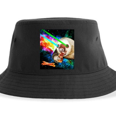 Space Hunger Dinner In Space Sloth Laser Pizza Sustainable Bucket Hat