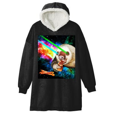 Space Hunger Dinner In Space Sloth Laser Pizza Hooded Wearable Blanket