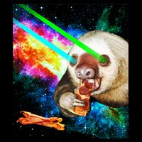 Space Hunger Dinner In Space Sloth Laser Pizza Button