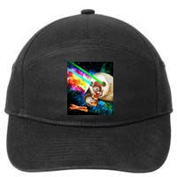 Space Hunger Dinner In Space Sloth Laser Pizza 7-Panel Snapback Hat