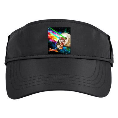 Space Hunger Dinner In Space Sloth Laser Pizza Adult Drive Performance Visor