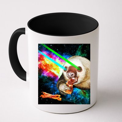 Space Hunger Dinner In Space Sloth Laser Pizza Mug