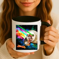 Space Hunger Dinner In Space Sloth Laser Pizza Mug