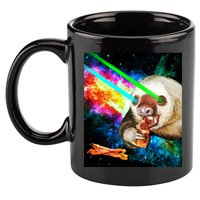 Space Hunger Dinner In Space Sloth Laser Pizza 11oz C Handle Ceramic Mug
