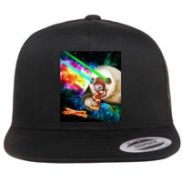 Space Hunger Dinner In Space Sloth Laser Pizza Flatbill Hat