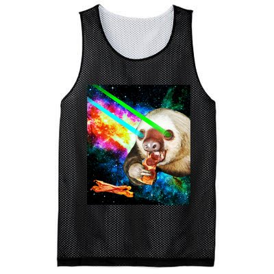 Space Hunger Dinner In Space Sloth Laser Pizza Mesh Reversible Basketball Jersey Tank