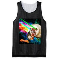 Space Hunger Dinner In Space Sloth Laser Pizza Mesh Reversible Basketball Jersey Tank