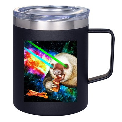 Space Hunger Dinner In Space Sloth Laser Pizza 12oz Stainless Steel Coffee Mug
