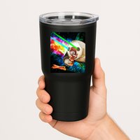 Space Hunger Dinner In Space Sloth Laser Pizza Tumbler