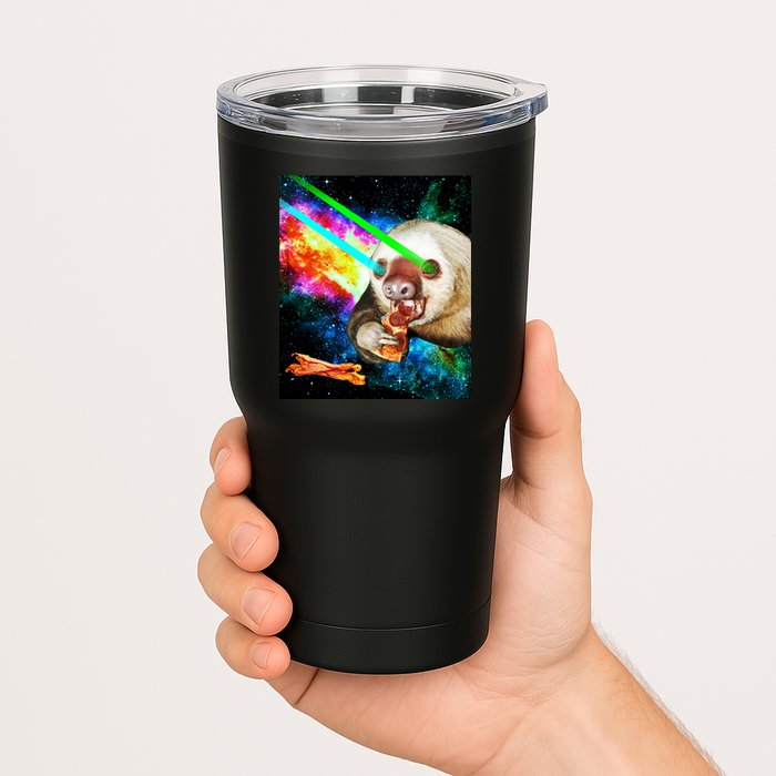 Space Hunger Dinner In Space Sloth Laser Pizza Tumbler