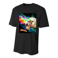 Space Hunger Dinner In Space Sloth Laser Pizza Youth Performance Sprint T-Shirt