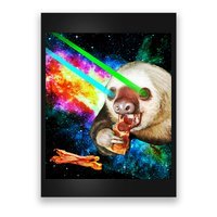 Space Hunger Dinner In Space Sloth Laser Pizza Poster