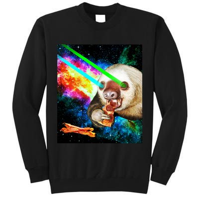 Space Hunger Dinner In Space Sloth Laser Pizza Tall Sweatshirt