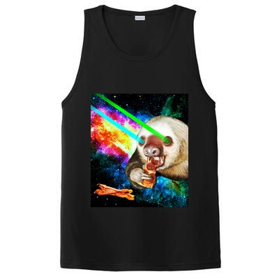 Space Hunger Dinner In Space Sloth Laser Pizza PosiCharge Competitor Tank