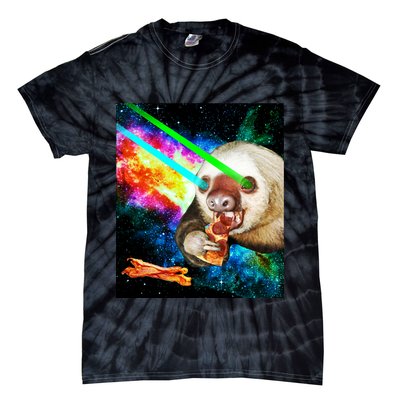 Space Hunger Dinner In Space Sloth Laser Pizza Tie-Dye T-Shirt