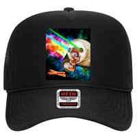 Space Hunger Dinner In Space Sloth Laser Pizza Trucker Hat