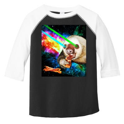 Space Hunger Dinner In Space Sloth Laser Pizza Toddler Fine Jersey T-Shirt