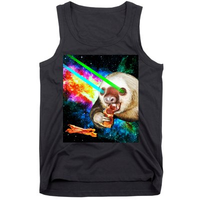 Space Hunger Dinner In Space Sloth Laser Pizza Tank Top