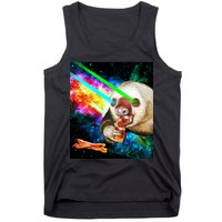 Space Hunger Dinner In Space Sloth Laser Pizza Tank Top