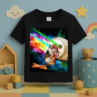 Space Hunger Dinner In Space Sloth Laser Pizza Toddler T-Shirt