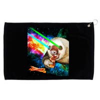 Space Hunger Dinner In Space Sloth Laser Pizza Grommeted Golf Towel