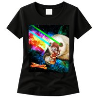 Space Hunger Dinner In Space Sloth Laser Pizza Womens T-Shirt