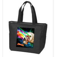 Space Hunger Dinner In Space Sloth Laser Pizza Zip Tote Bag