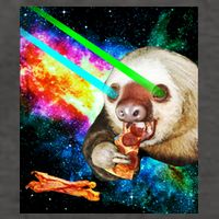 Space Hunger Dinner In Space Sloth Laser Pizza Vector Backpack