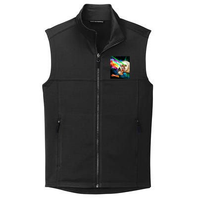 Space Hunger Dinner In Space Sloth Laser Pizza Collective Smooth Fleece Vest