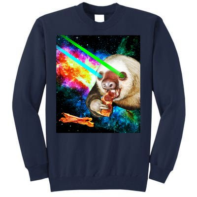 Space Hunger Dinner In Space Sloth Laser Pizza Tall Sweatshirt