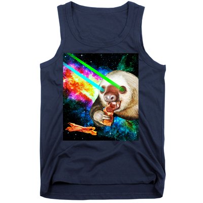 Space Hunger Dinner In Space Sloth Laser Pizza Tank Top