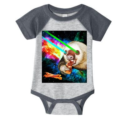 Space Hunger Dinner In Space Sloth Laser Pizza Infant Baby Jersey Bodysuit