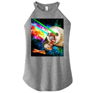 Space Hunger Dinner In Space Sloth Laser Pizza Women's Perfect Tri Rocker Tank