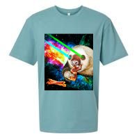 Space Hunger Dinner In Space Sloth Laser Pizza Sueded Cloud Jersey T-Shirt