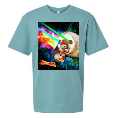 Space Hunger Dinner In Space Sloth Laser Pizza Sueded Cloud Jersey T-Shirt