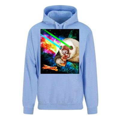 Space Hunger Dinner In Space Sloth Laser Pizza Unisex Surf Hoodie