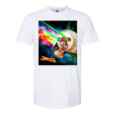 Space Hunger Dinner In Space Sloth Laser Pizza Softstyle CVC T-Shirt