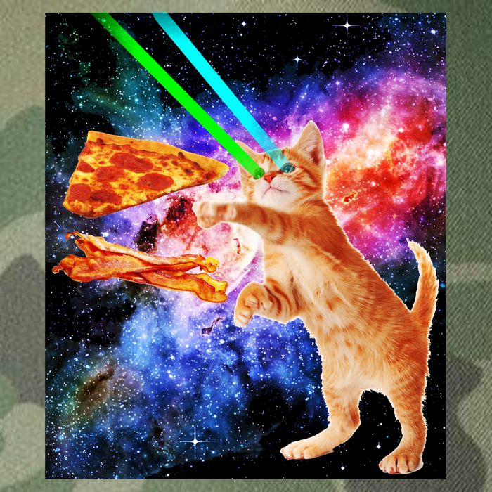 Space Hunger Flying Cat Pizza Bacon1 Legacy Tie Dye Trucker Hat