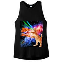 Space Hunger Flying Cat Pizza Bacon1 Ladies PosiCharge Tri-Blend Wicking Tank