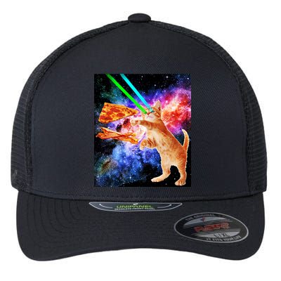 Space Hunger Flying Cat Pizza Bacon1 Flexfit Unipanel Trucker Cap
