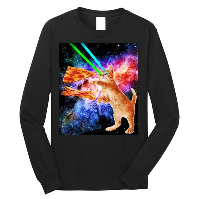 Space Hunger Flying Cat Pizza Bacon1 Long Sleeve Shirt