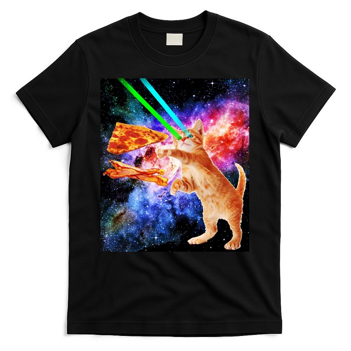 Space Hunger Flying Cat Pizza Bacon1 T-Shirt