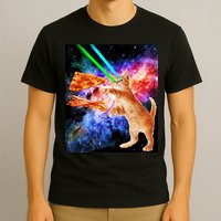 Space Hunger Flying Cat Pizza Bacon1 T-Shirt