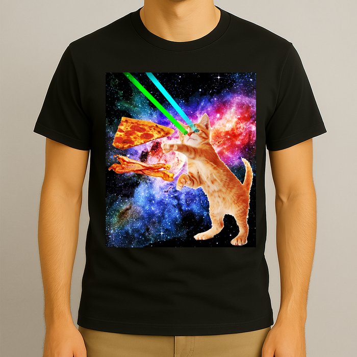 Space Hunger Flying Cat Pizza Bacon1 T-Shirt