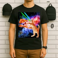Space Hunger Flying Cat Pizza Bacon1 T-Shirt