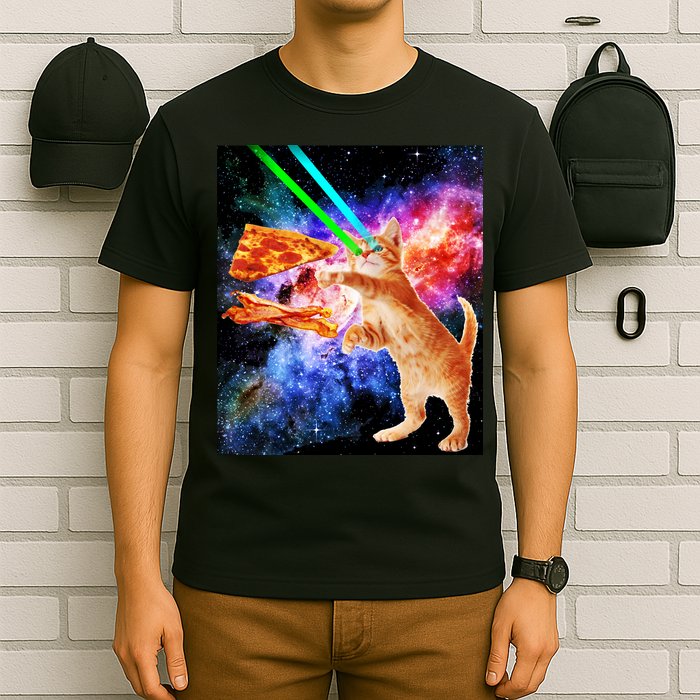 Space Hunger Flying Cat Pizza Bacon1 T-Shirt