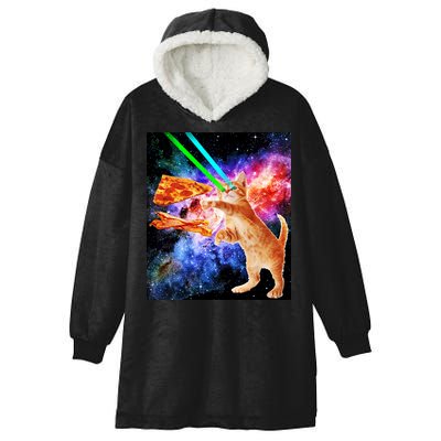 Space Hunger Flying Cat Pizza Bacon1 Hooded Wearable Blanket
