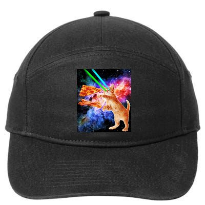Space Hunger Flying Cat Pizza Bacon1 7-Panel Snapback Hat