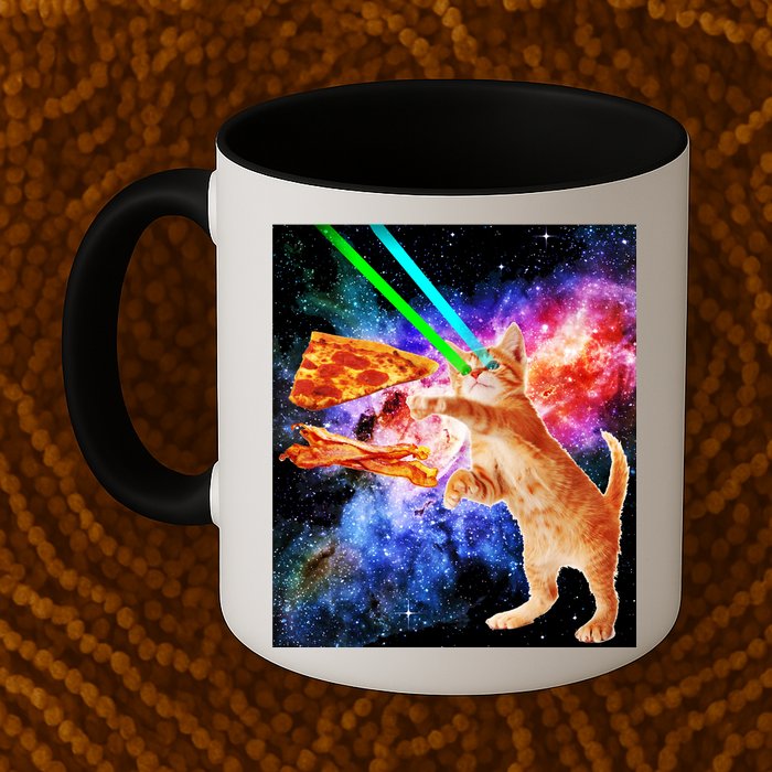 Space Hunger Flying Cat Pizza Bacon1 Mug