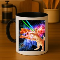 Space Hunger Flying Cat Pizza Bacon1 Mug